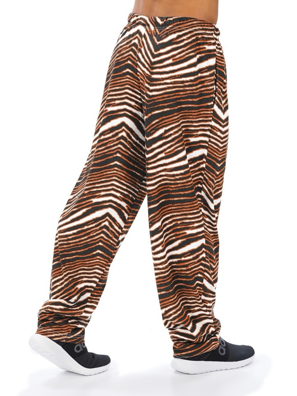 ZUBAZ Relaxed Zebra-Stripe Men’s Pants in Brown and Black